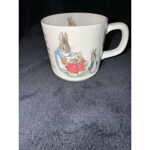 Wedgwood England Beatrix Potter Peter Rabbit Plates Cups Set Lot of 5 Easter - Picture 10 of 16
